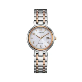 EW2696-84A - Ladies Two-Tone Stainless Steel Eco-Drive Dress Watch