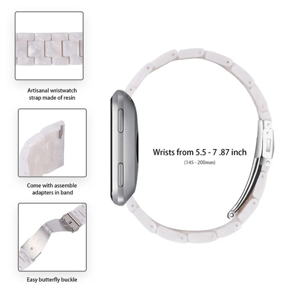 Fitbit Versa 2 / Versa Lite quick release resin watch strap - Pearl White