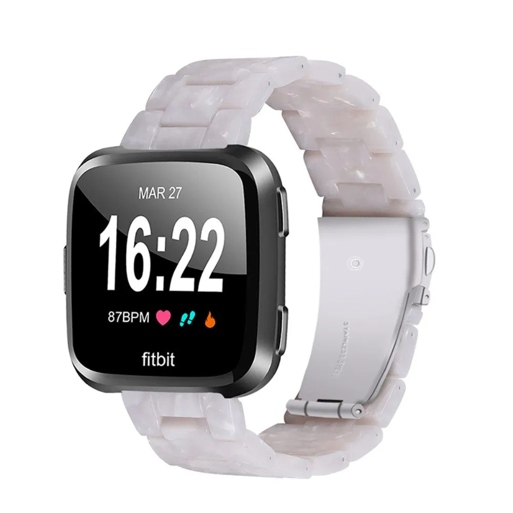 Fitbit Versa 2 / Versa Lite quick release resin watch strap - Pearl White