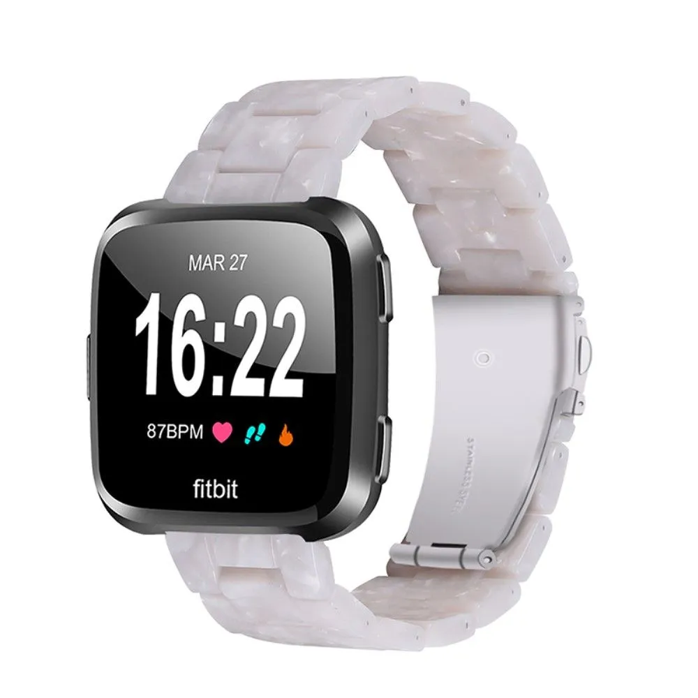 Fitbit Versa 2 / Versa Lite quick release resin watch strap - Pearl White