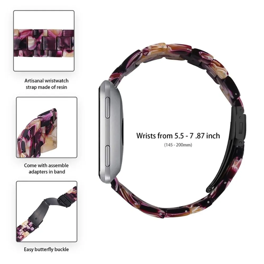 Fitbit Versa 2 / Versa Lite quick release resin watch strap - Shiny Purple