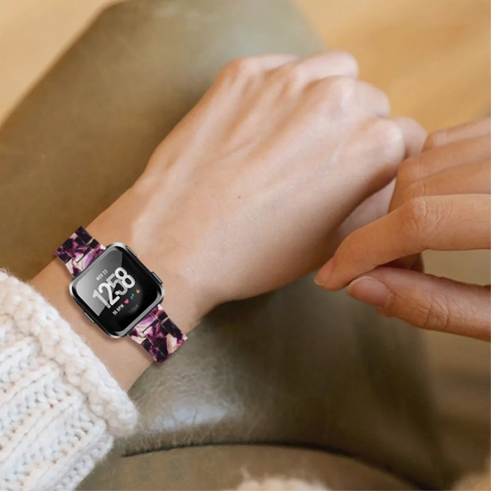 Fitbit Versa 2 / Versa Lite quick release resin watch strap - Shiny Purple