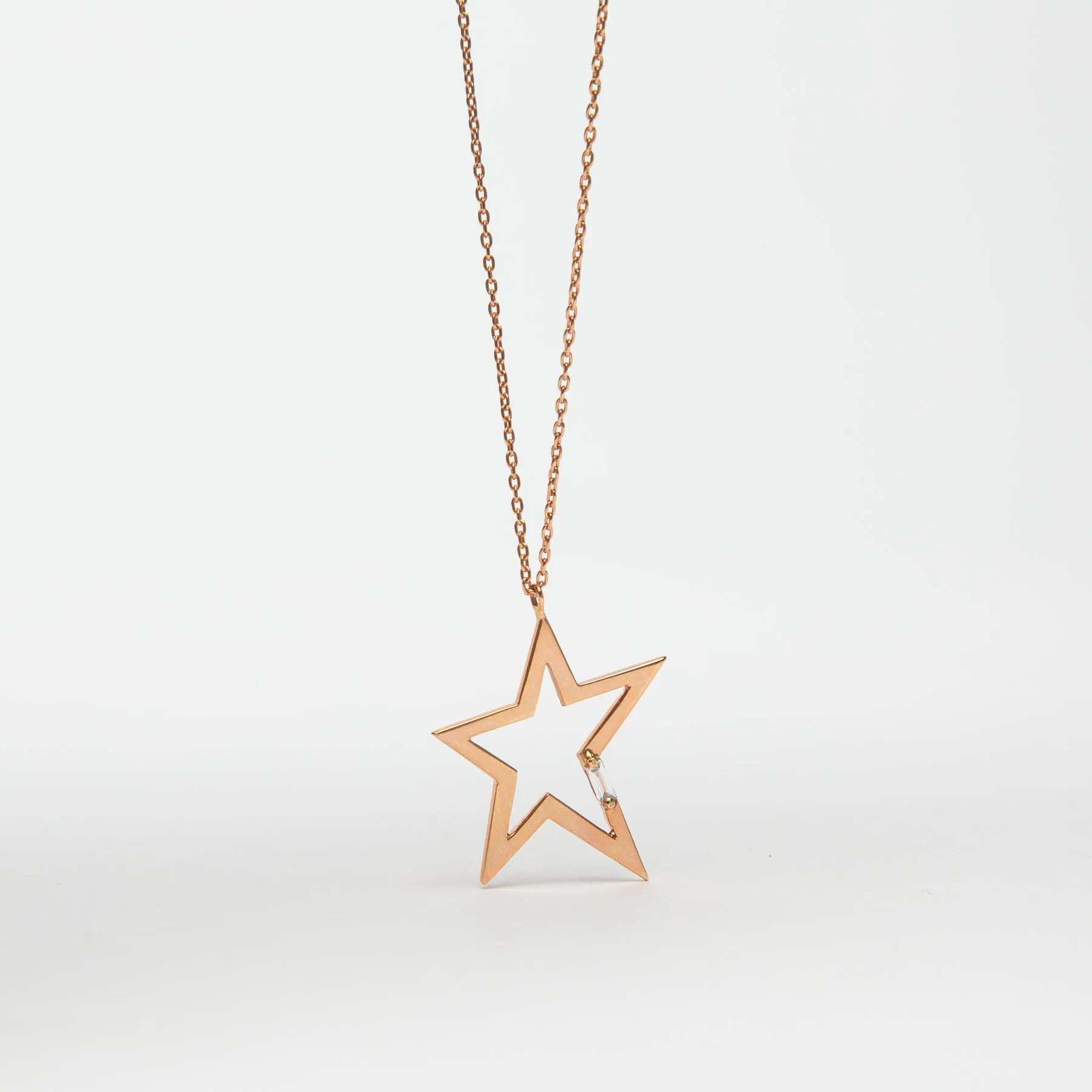 FIYA JEWELLERY | LARGE DIAMOND STAR NECKLACE