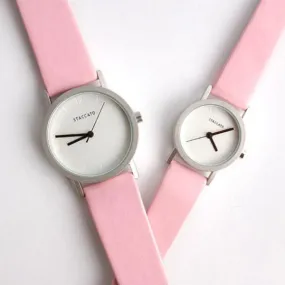 FLAGSHIP - Simple Line Slim Watch - Pink