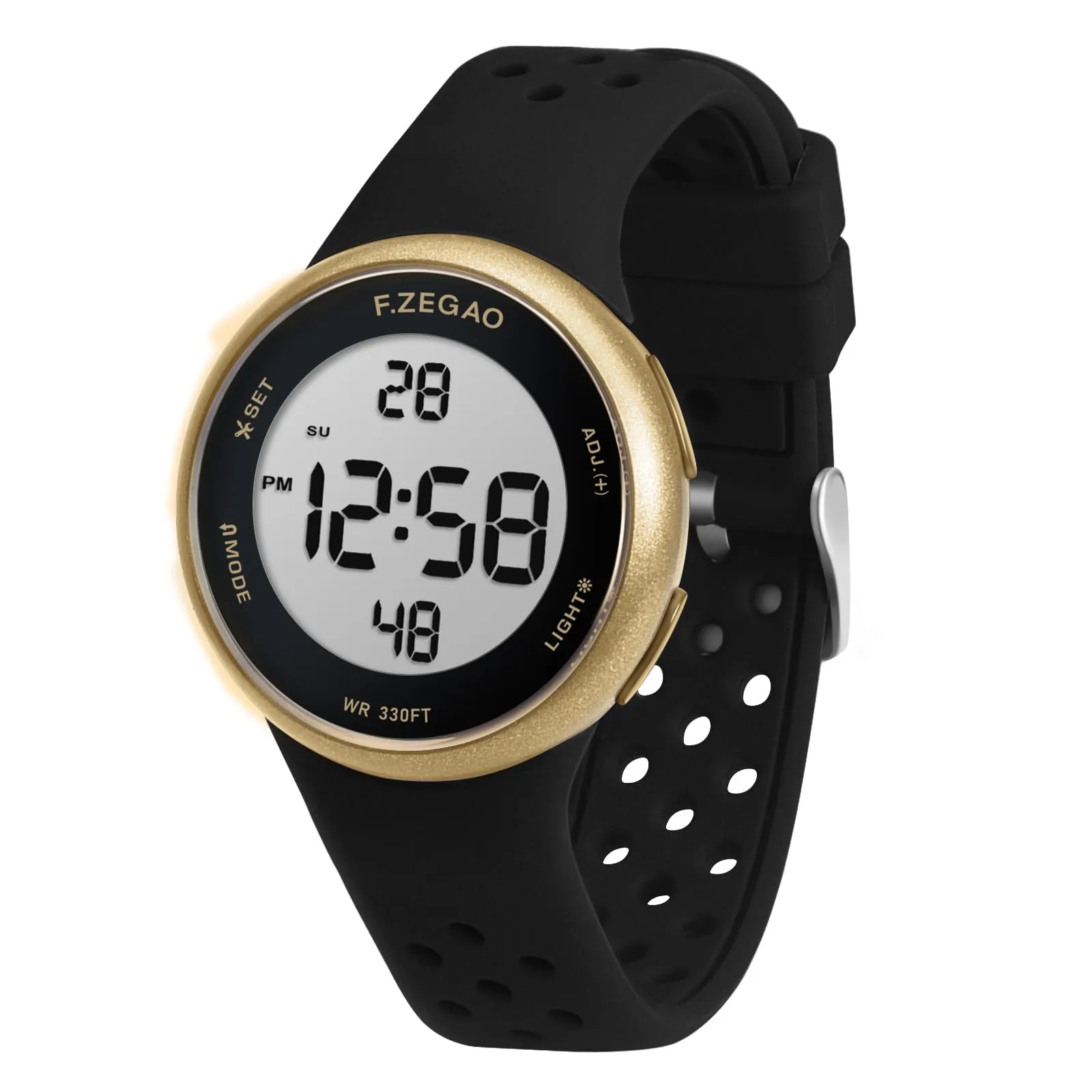 F.ZEGAO Waterproof Digital Watch with Stopwatch