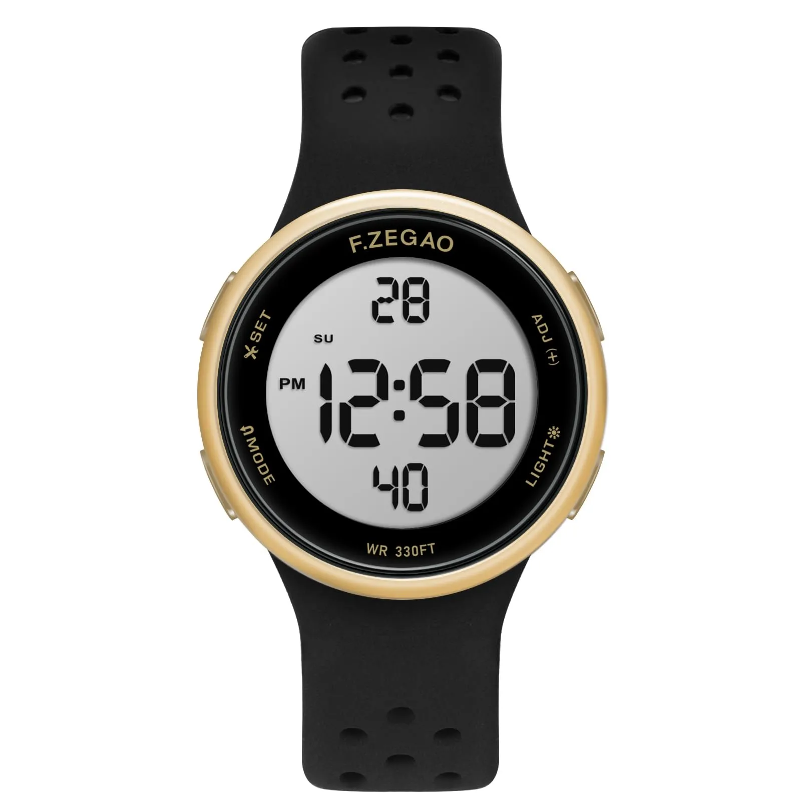 F.ZEGAO Waterproof Digital Watch with Stopwatch