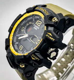 G Shock Casio Olive Sport Watch for Men | Black and Olive