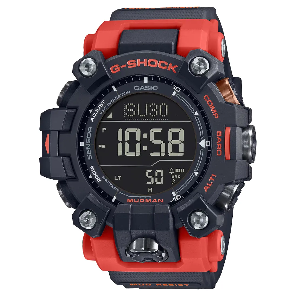 G-Shock Master of G-Land Mudman - Solar Black & Orange, GW9500-1A4