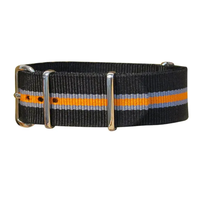 Gamma | Black & Gray & Orange | One-Piece | Nylon | Polished Hardware