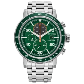 Green Brysen Watch in Stainless Steel