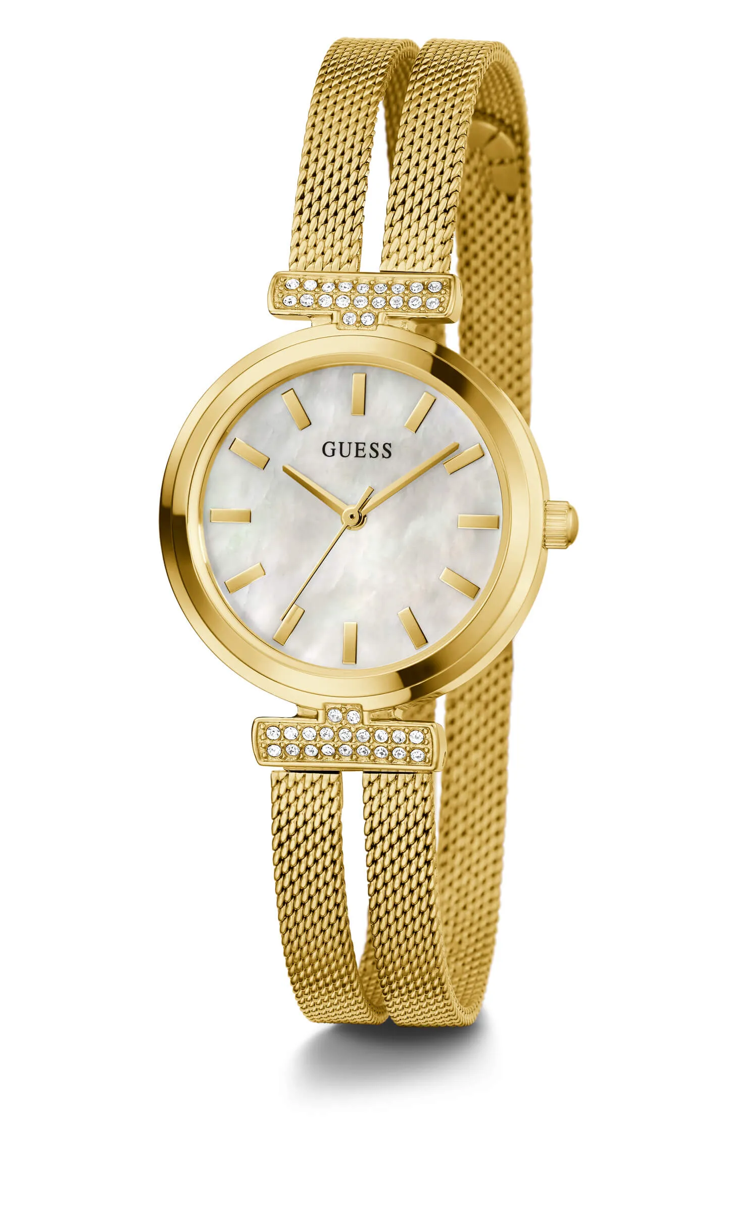 Guess Array Gold Mesh Watch