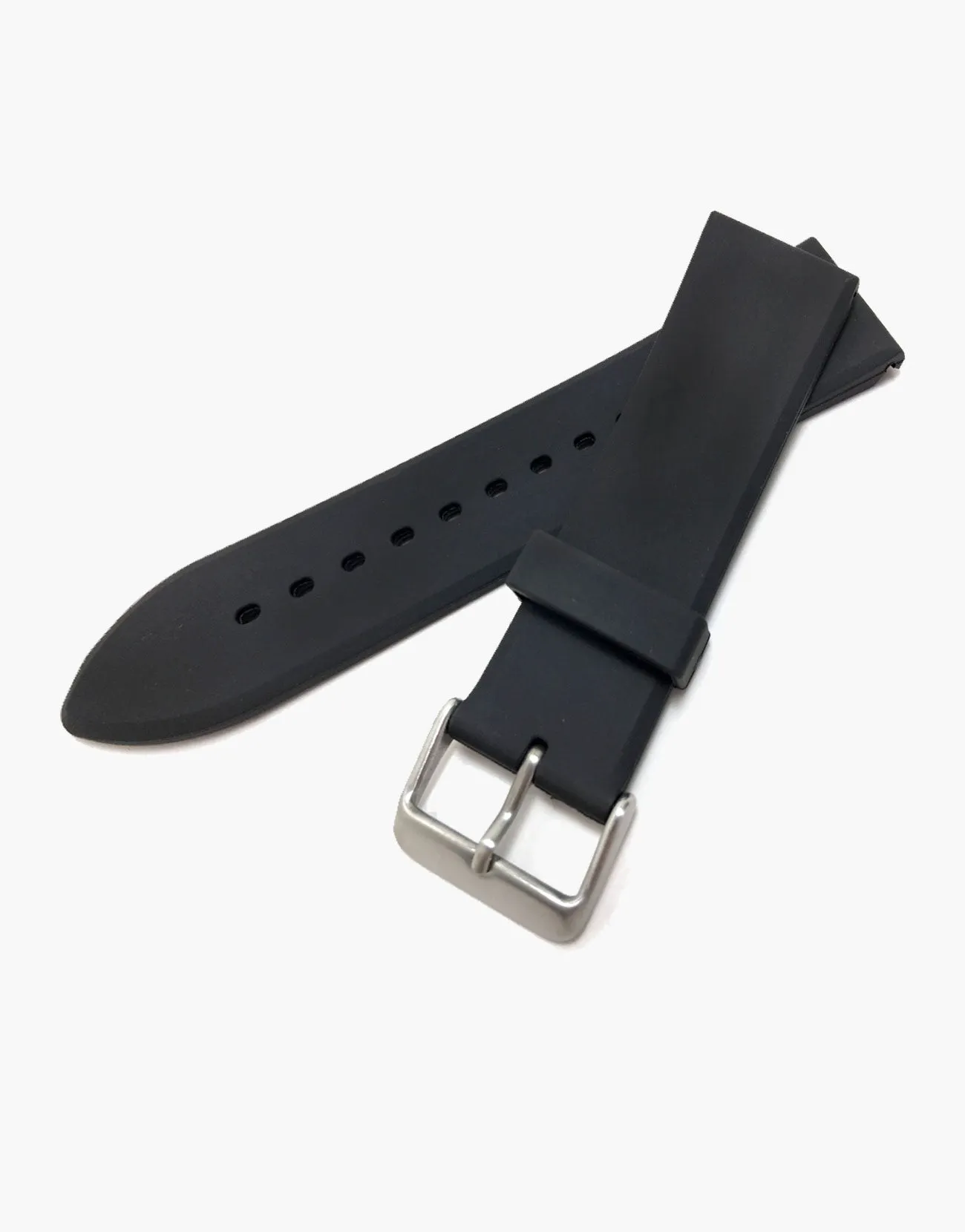 Hadley-Roma MS3280 Rubber Black Dive watch band Water-Proof