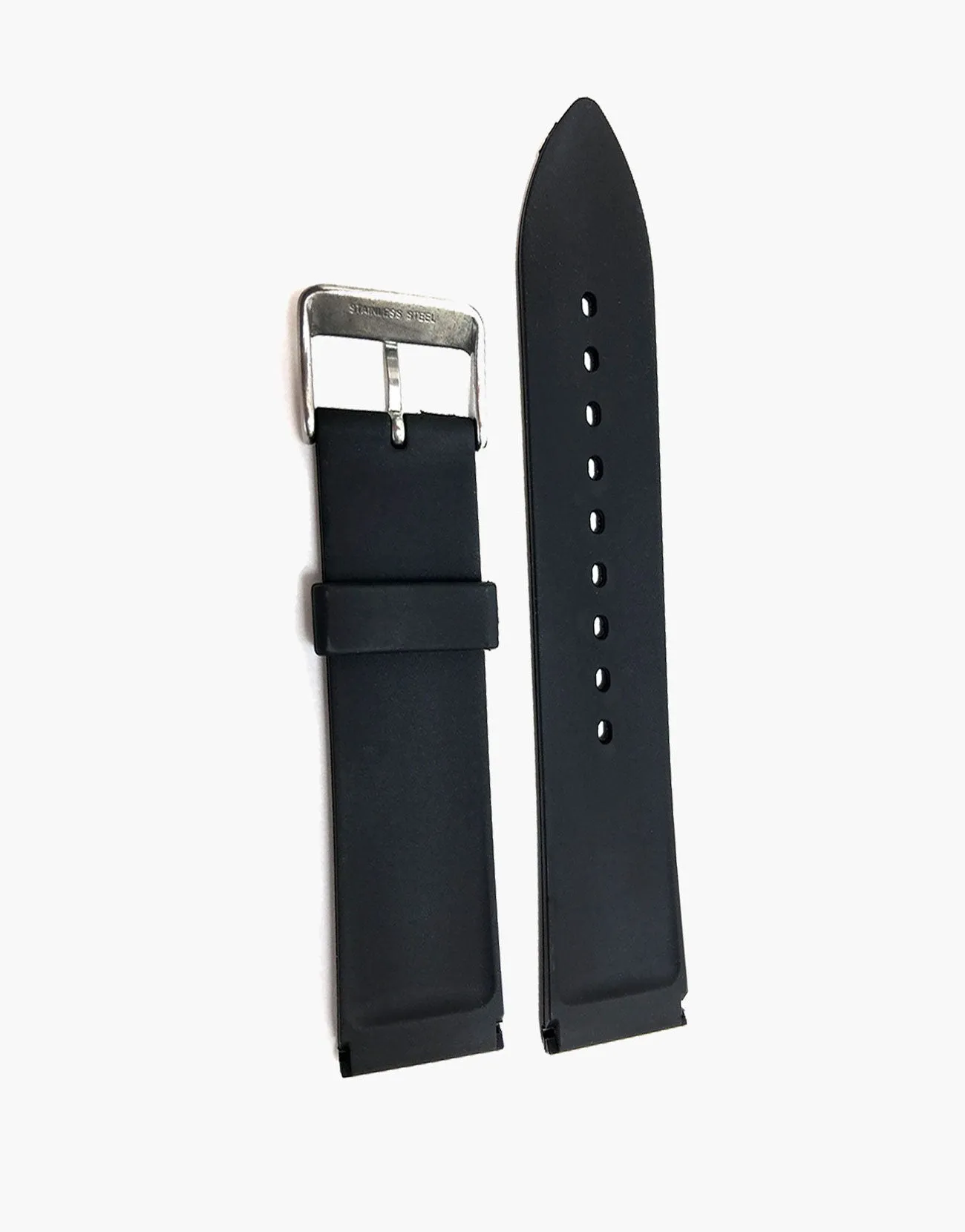 Hadley-Roma MS3280 Rubber Black Dive watch band Water-Proof