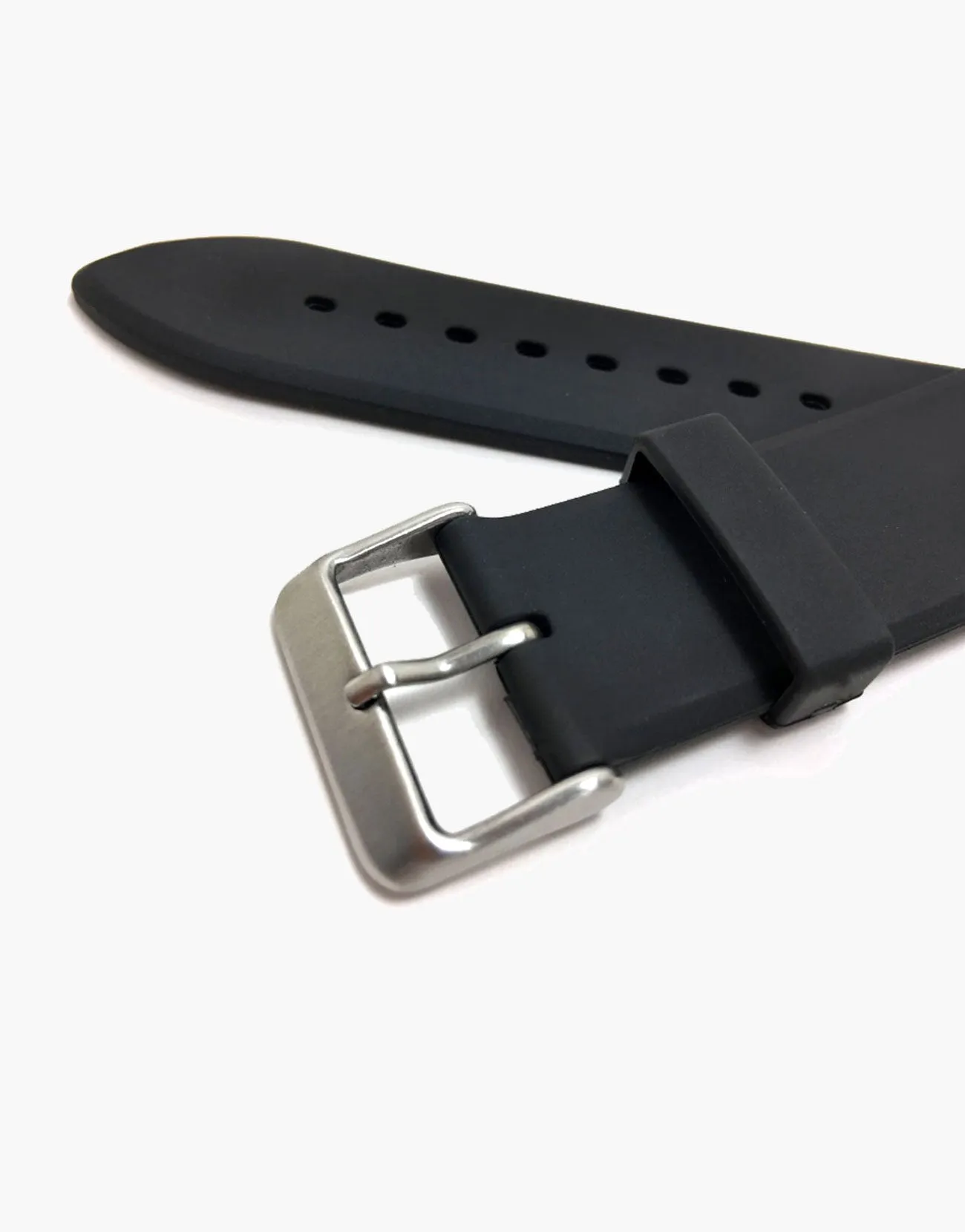 Hadley-Roma MS3280 Rubber Black Dive watch band Water-Proof