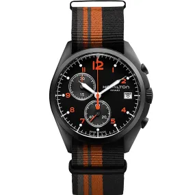 Hamilton Men's Watch - Khaki Aviation Pilot Pioneer Chrono Black Dial | H76582933