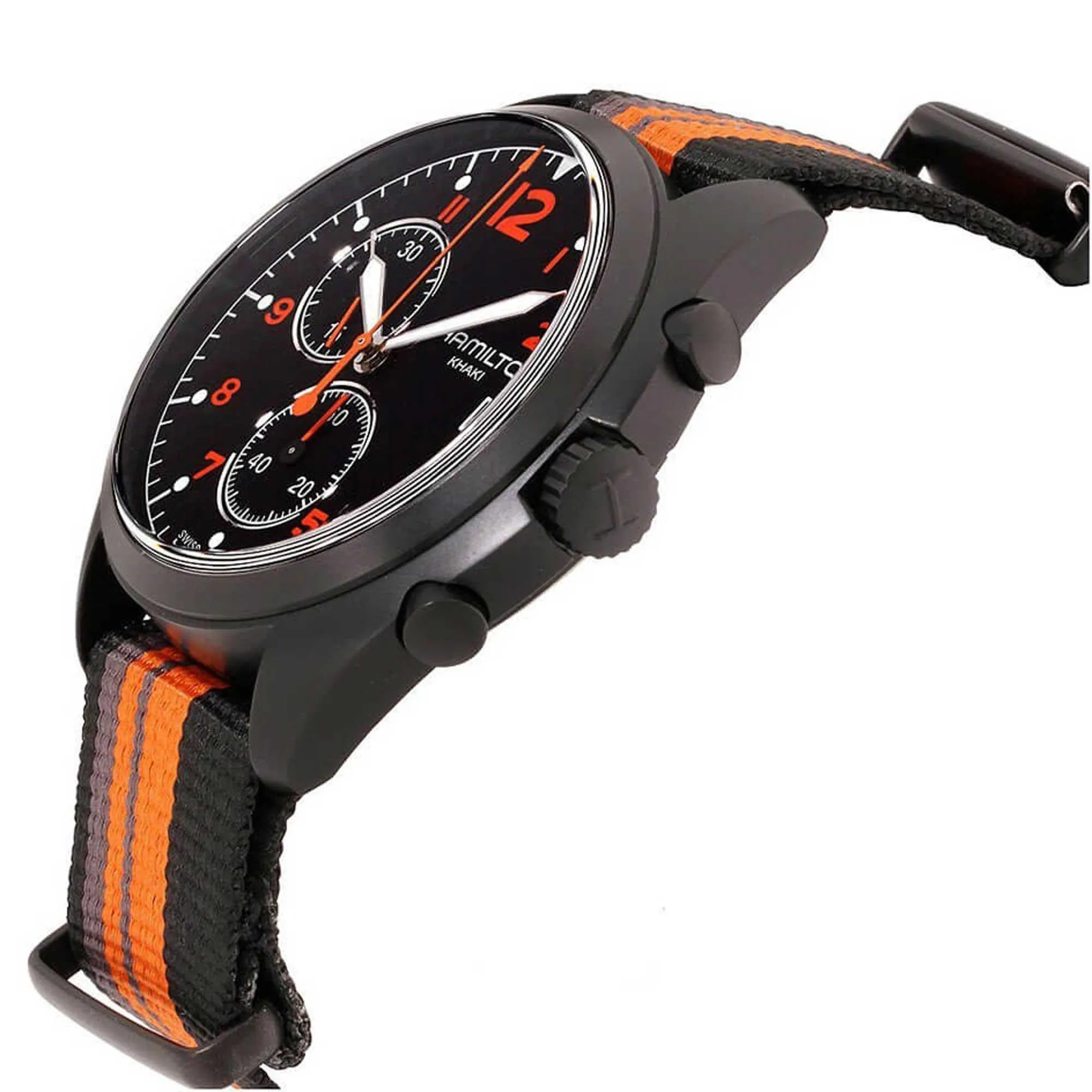 Hamilton Men's Watch - Khaki Aviation Pilot Pioneer Chrono Black Dial | H76582933