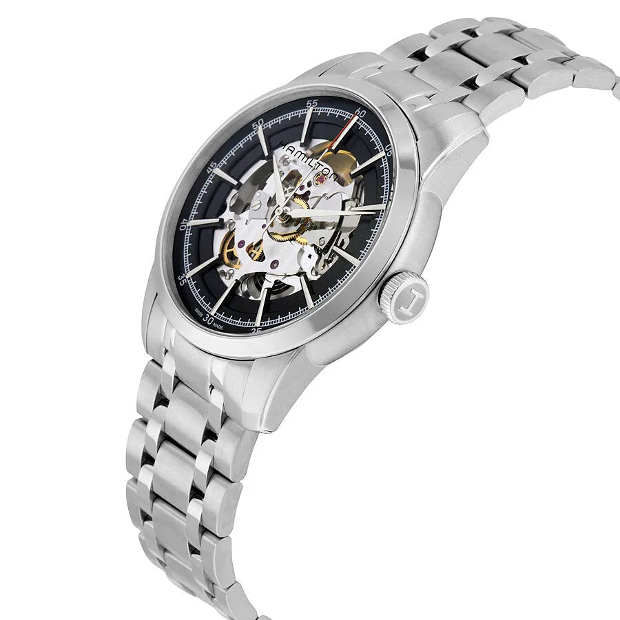 Hamilton Railroad Automatic Black Skeleton Dail Men's Watch H40655131