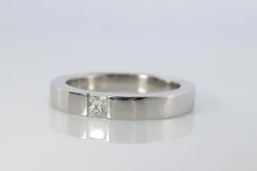 Harry Winston Ring. Princess Diamond Solitaire PT950 Platinum Band.