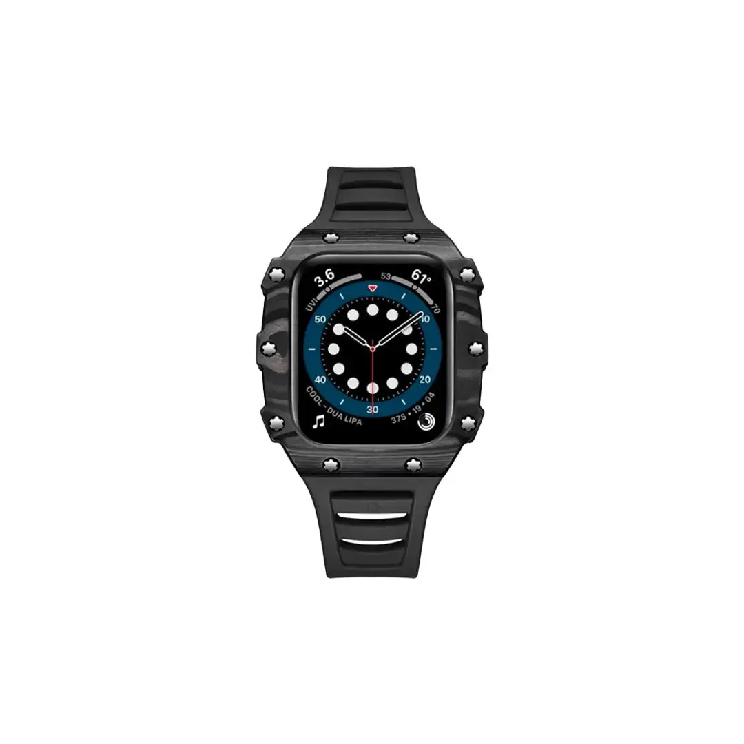 High-Tech Black Carbon Fiber Apple Watch Band