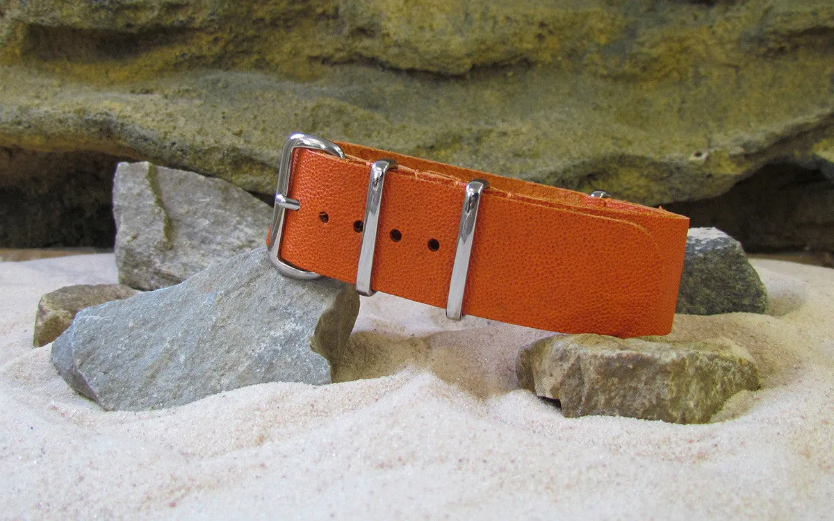 Inmate Orange | One-Piece | Leather | Polished Hardware