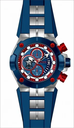 Invicta Marvel Captain America Chronograph Quartz Blue Dial Men's Watch 30313
