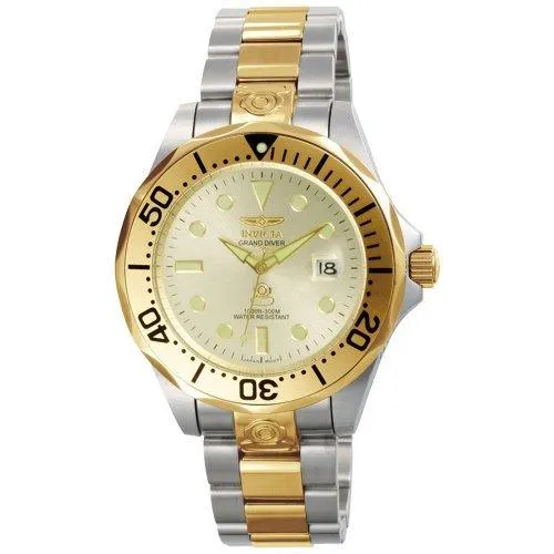 Invicta Men's Automatic Two Tone Watch - Pro Diver Silver Dial | 3050