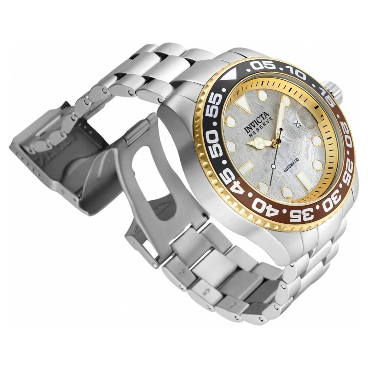 Invicta Men's Automatic Watch - Reserve Silver and Gold Dial Steel Bracelet | 34202