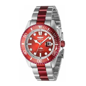 Invicta Men's Quartz Watch - Pro Diver Red Dial Two Tone Steel Bracelet | 40940