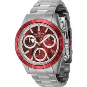 Invicta Men's Watch - Five Elements Fire Chrono Red and Silver Dial Bracelet | 44291