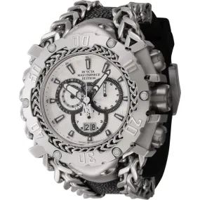 Invicta Men's Watch - Masterpiece Chronograph Gunmetal and Silver Dial Strap | 44617