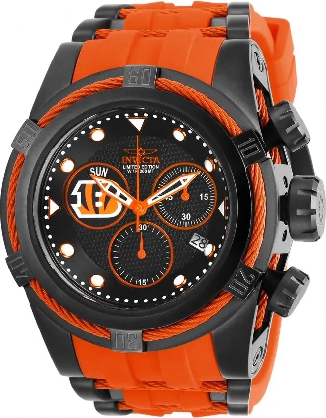 Invicta NFL Cincinnati Bengals Chronograph Quartz Black Dial Men's Watch 30229
