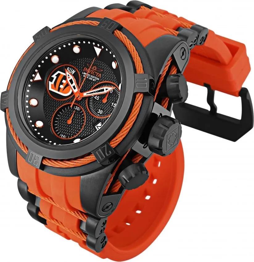 Invicta NFL Cincinnati Bengals Chronograph Quartz Black Dial Men's Watch 30229