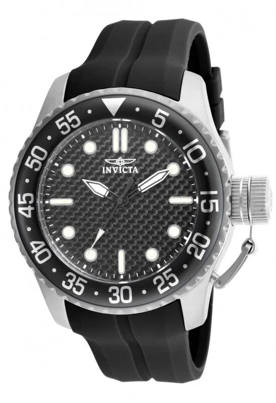 Invicta Pro Diver Black Dial Black Silicone Men's Sports Watch 17510