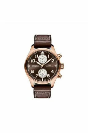 iwc pilot chronograph saint exupery 18kt rose gold 43mm men's watch