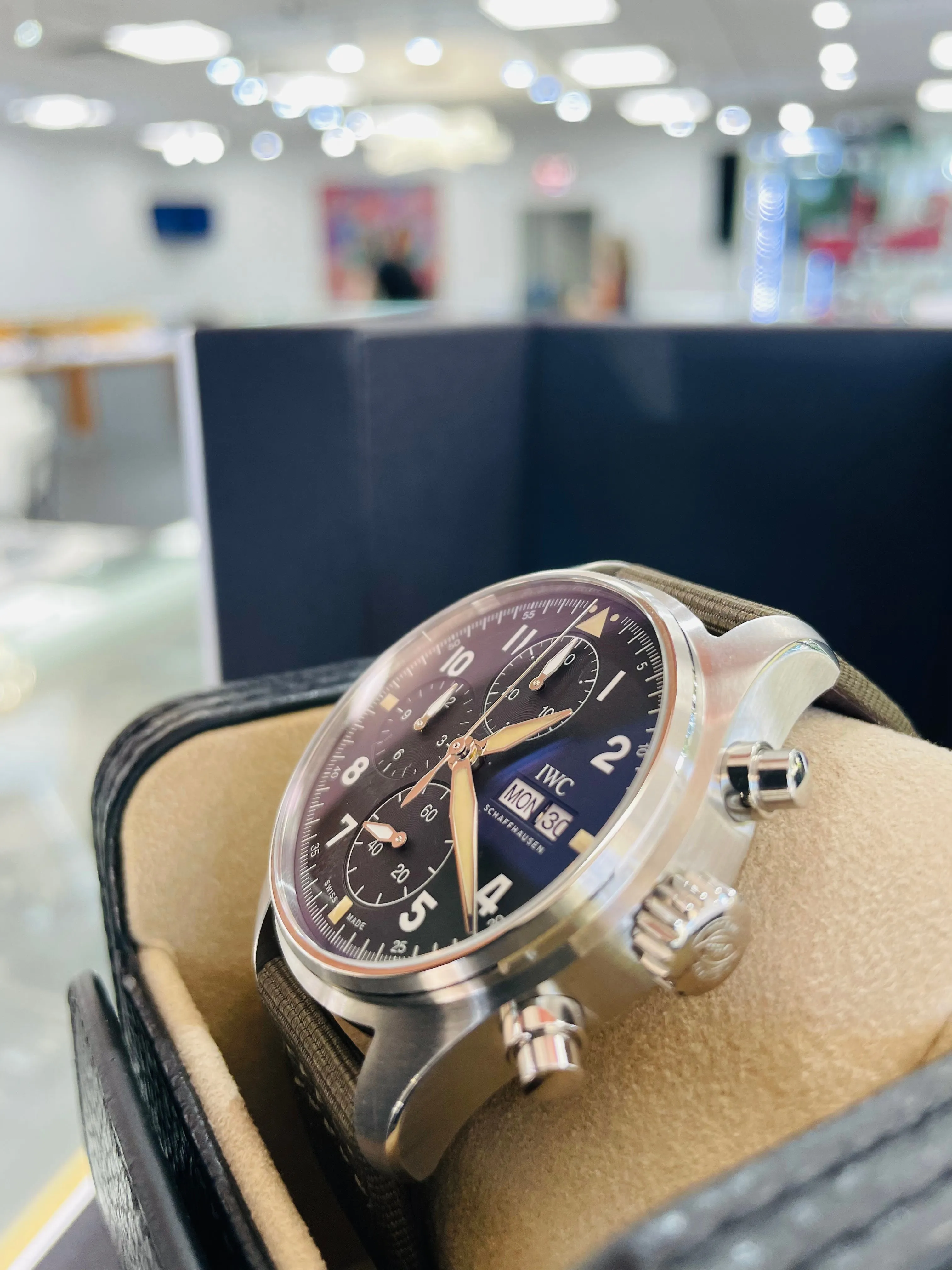 IWC Pilot Spitfire Chronograph IW387901 Unworn Box and Papers