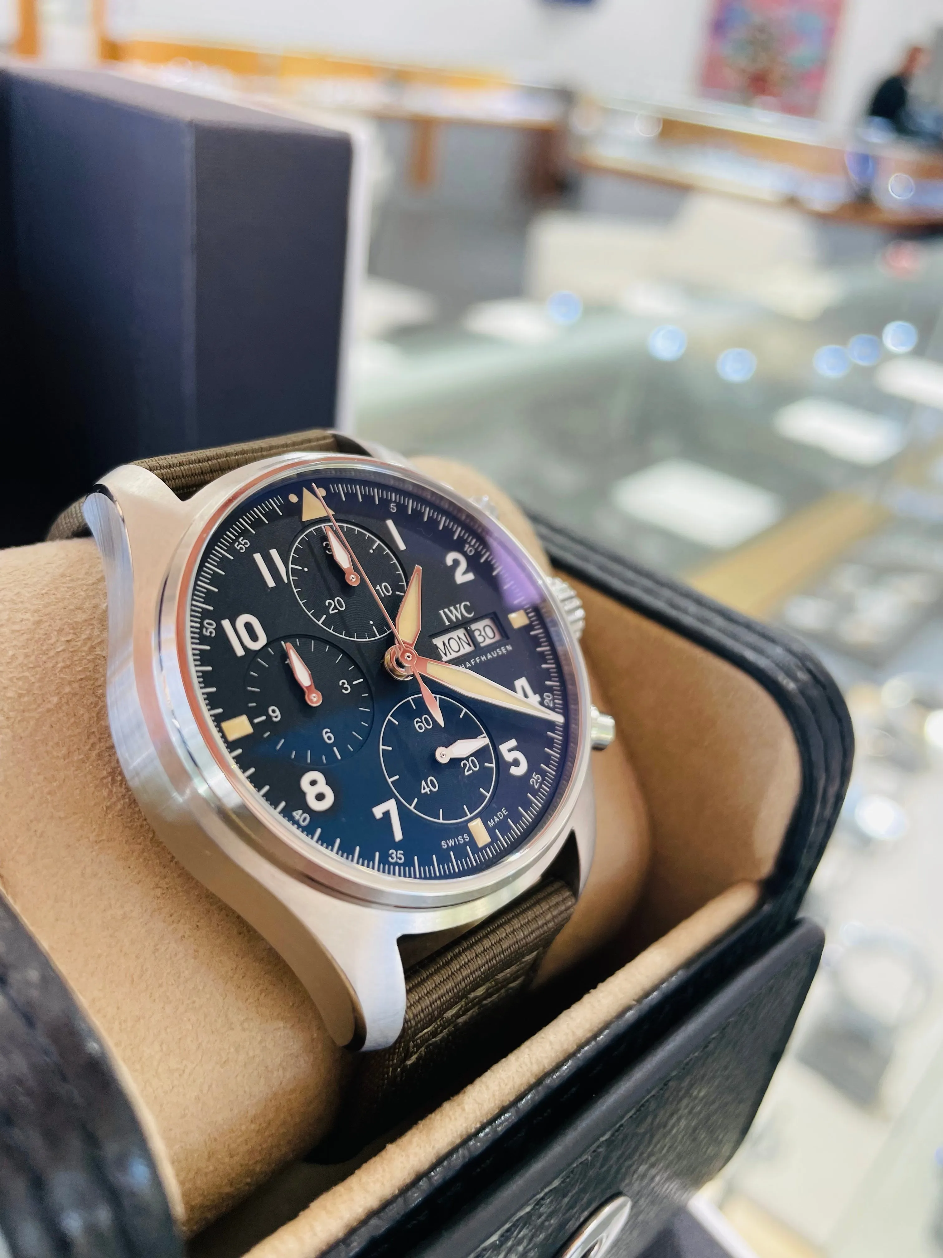 IWC Pilot Spitfire Chronograph IW387901 Unworn Box and Papers