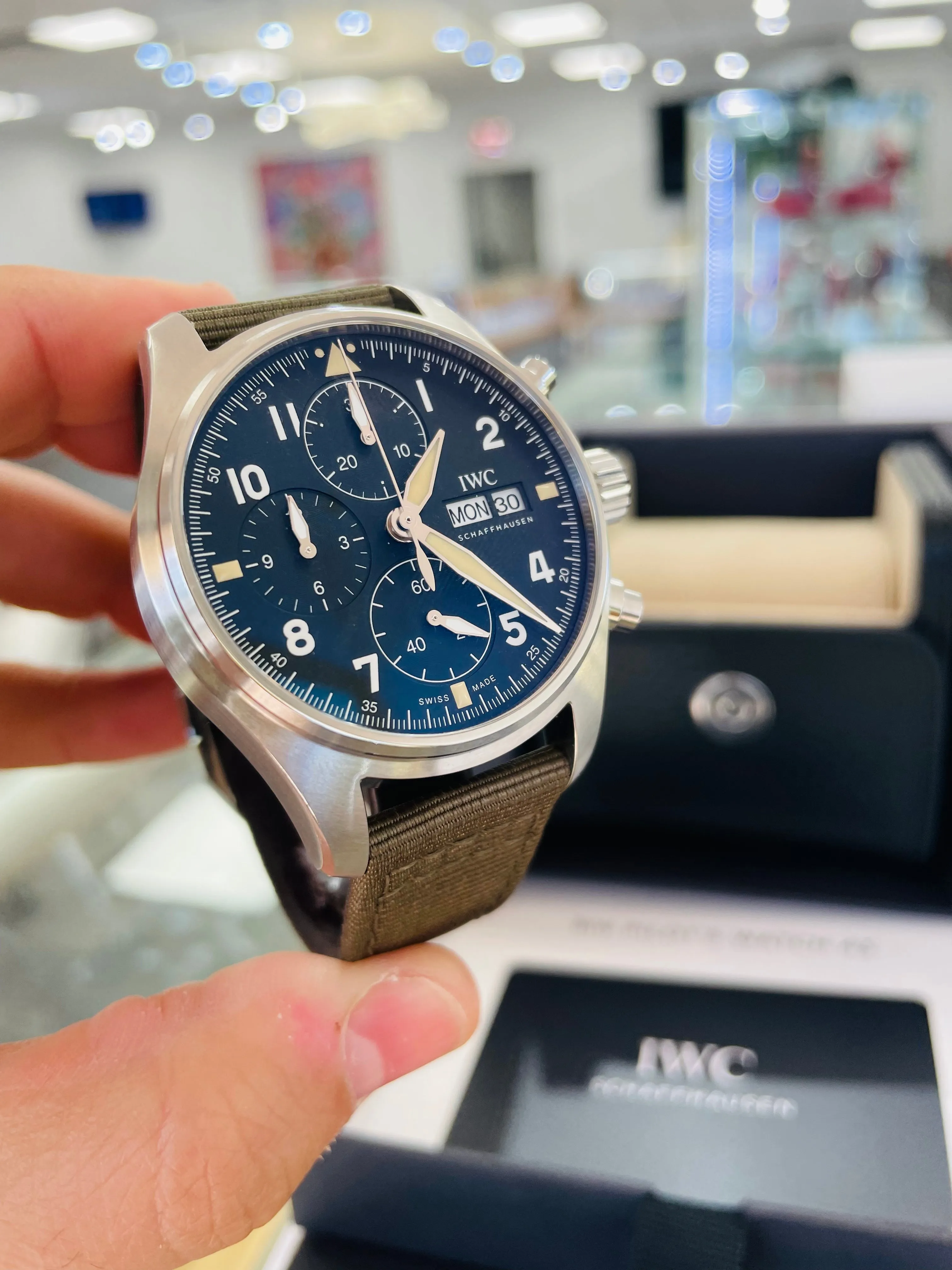 IWC Pilot Spitfire Chronograph IW387901 Unworn Box and Papers
