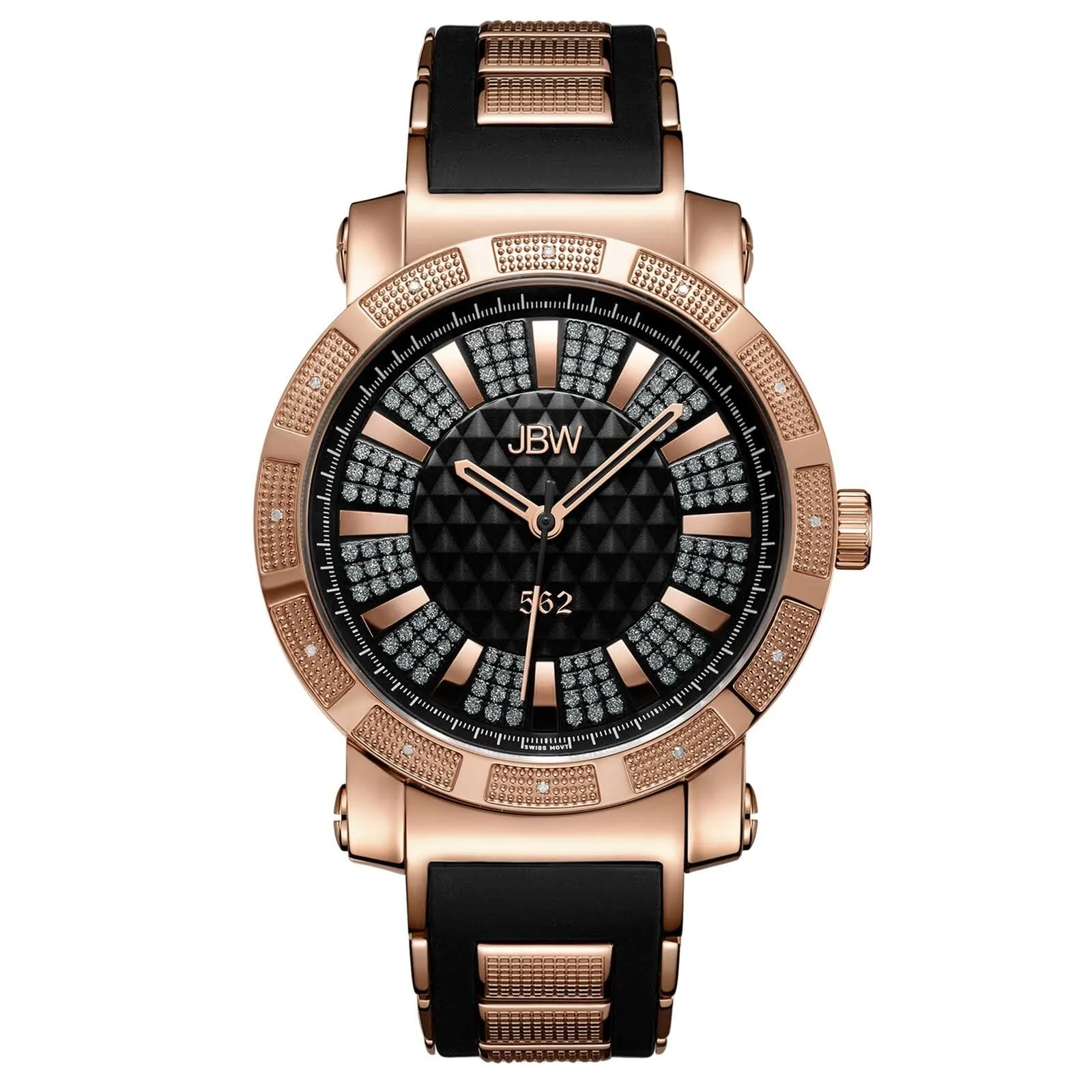 JBW Men's '562' 0.12 ctw Diamond 18kt Gold-plated Watch JB-6225-J