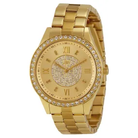 JBW Mondrian Gold Diamond Dial 18kt Gold Plated Stainless Steel Ladies Watch J6303B