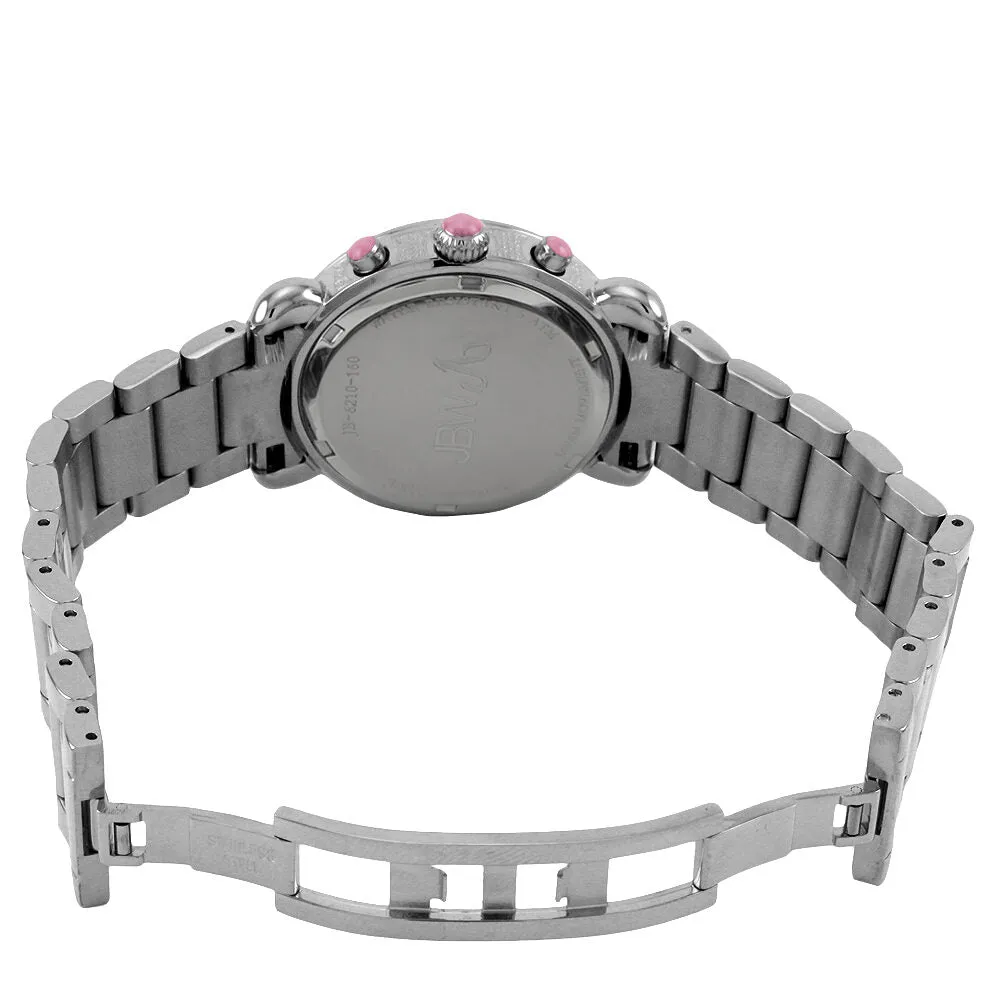 JBW Victory Pink Mother of Pearl Chronograph Dial Diamond Ladies Watch JB-6210-F