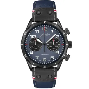 Junghans Meister Pilot Chronoscope Men's Navy Blue Watch 27/3396.00