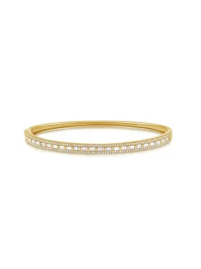 Kennedy Baguette Diamond Bangle 14k