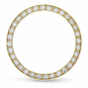 LADIES .70CT BEAD SET DIAMOND BEZEL 18KY FOR ROLEX 26MM DATE, DATEJUST SUPERIOR
