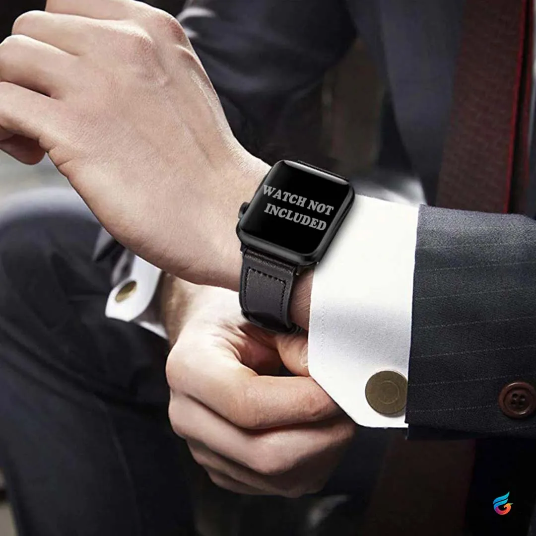 Leather & Soft Silicon Combine iWatch Strap for 42/44MM