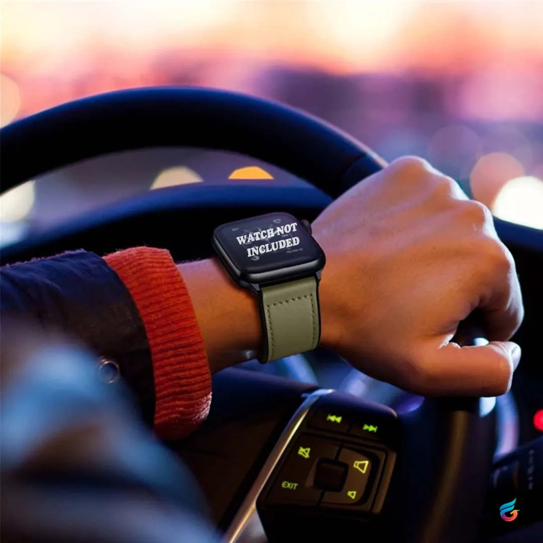 Leather & Soft Silicon Combine iWatch Strap for 42/44MM