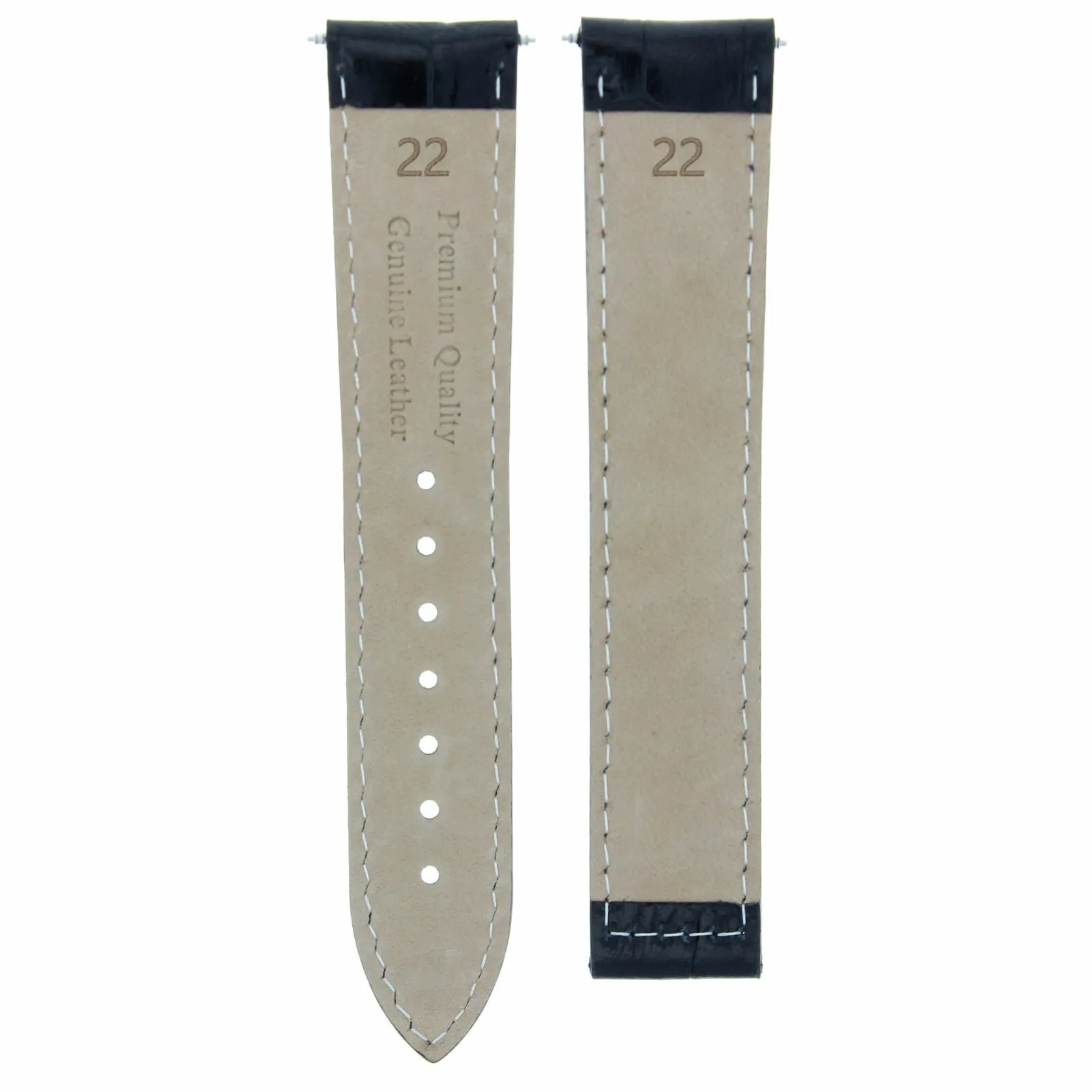LEATHER STRAP WATCH BAND FOR 20/18MM OMEGA SEAMASTER PLANET OCEAN WATCH BLACK OS