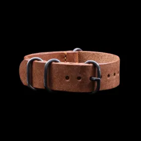 Leather Watch Strap, 4-Ring Rustic Russet