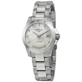 Longines Conquest Mother of Pearl Dial Ladies Watch L3.377.4.87.6