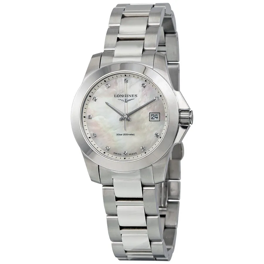 Longines Conquest Mother of Pearl Dial Ladies Watch L3.377.4.87.6