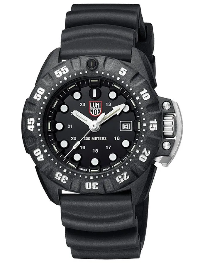 Luminox Scott Cassell Deep Dive Watch - Carbonox - Black Dial - Rubber - 300M